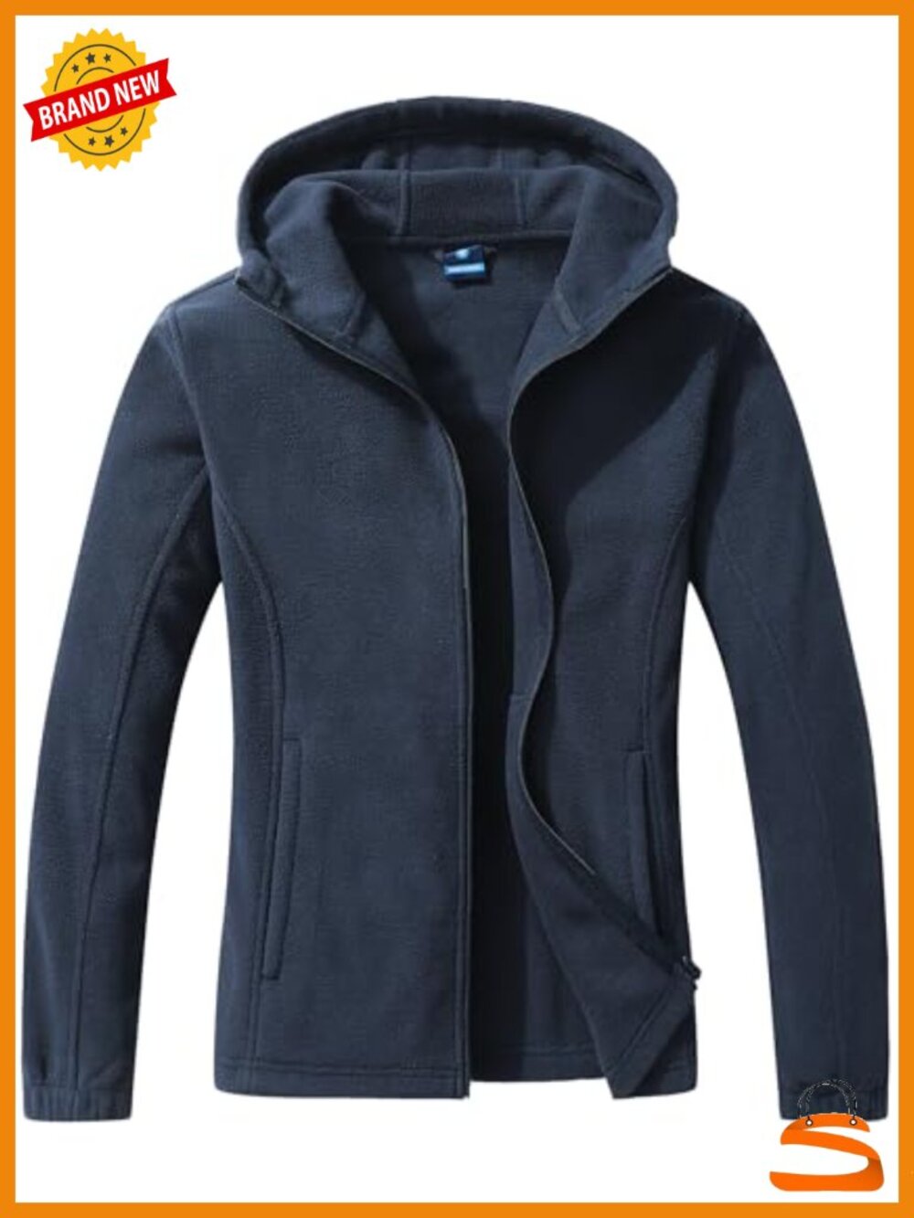 Women's Polar Fleece Full Zip Hooded Jacket Soft Warm